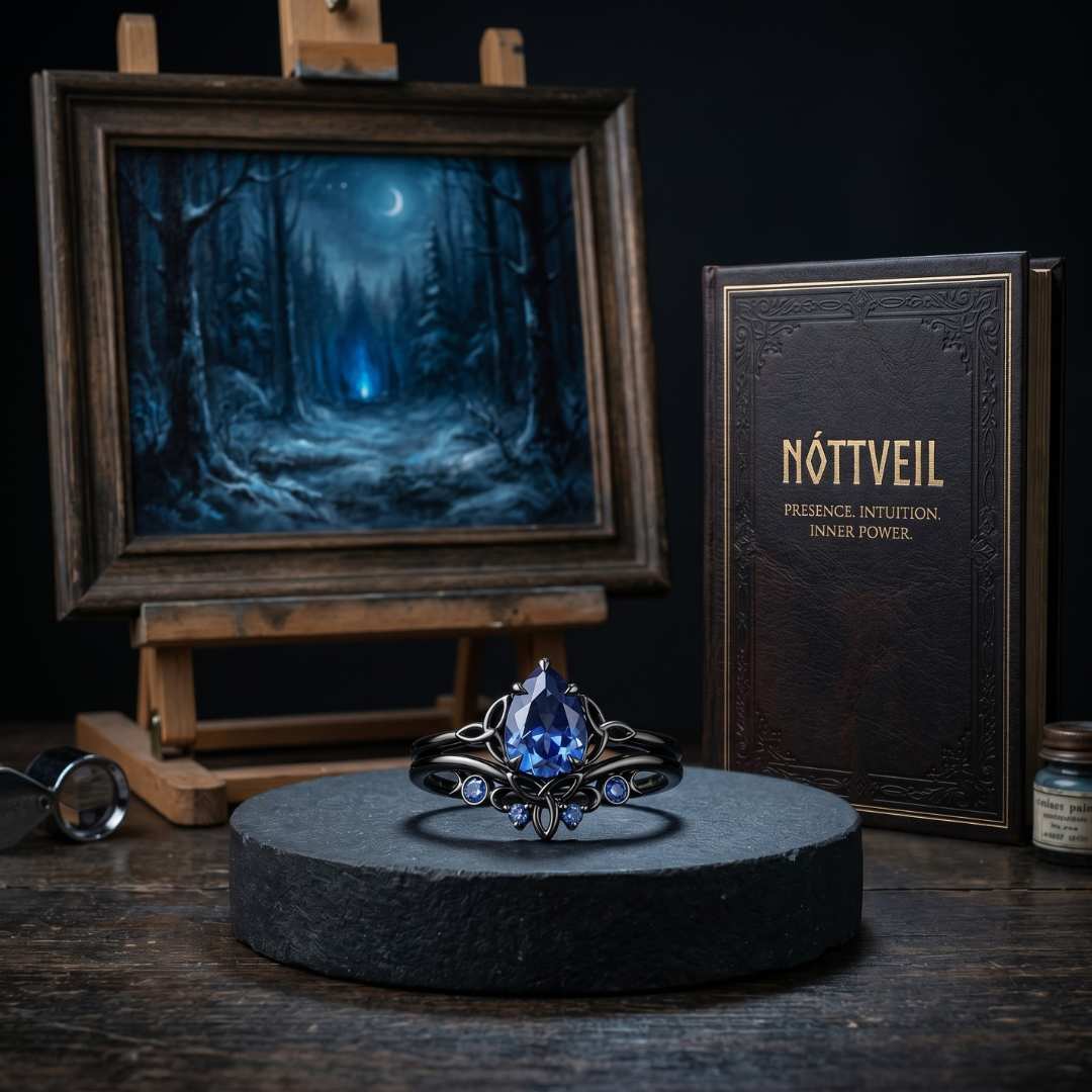 N�ttveil Blue Ember Ring