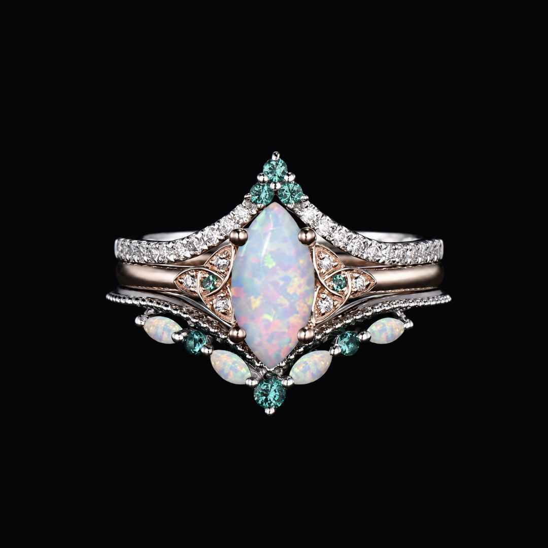 Pale Opal Bloom Ring
