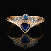 Blue Ember Crown Ring