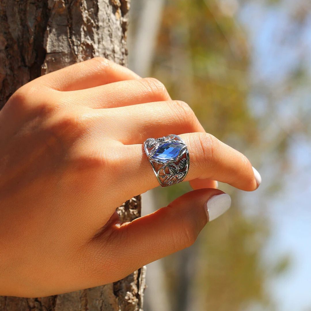 Sapphire Vine Ring