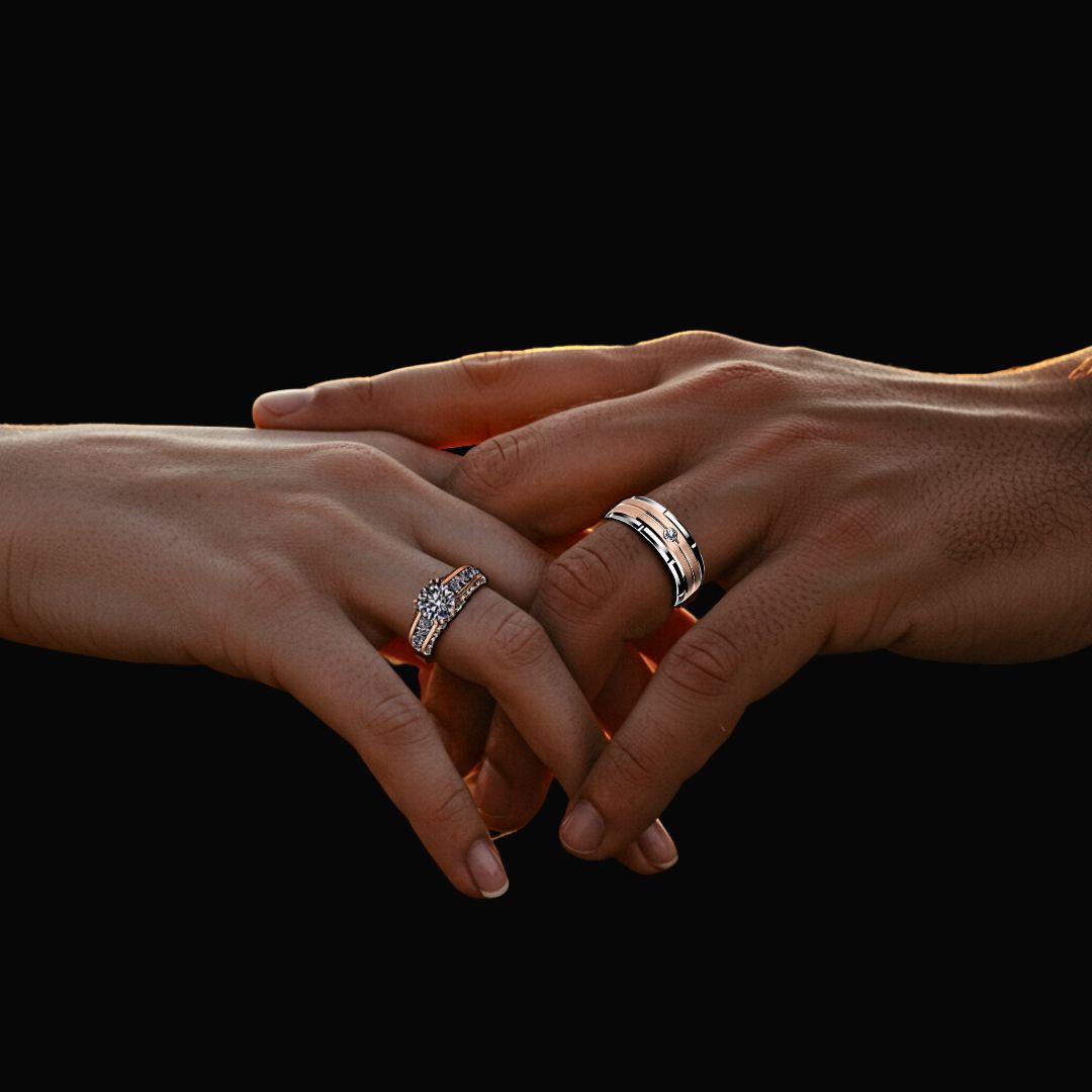 Shielded Love Couples Ring