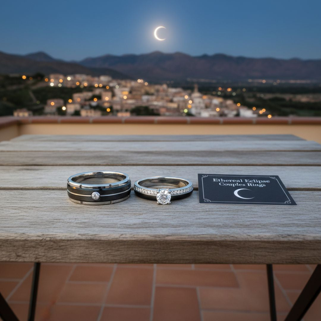 Ethereal Eclipse Couples Rings