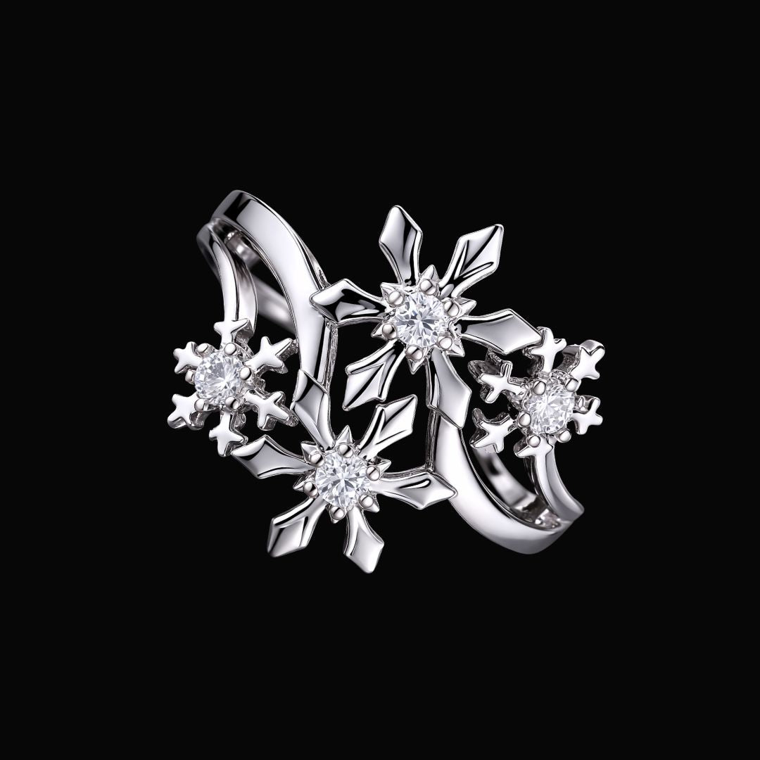 Frostlight Petals Ring