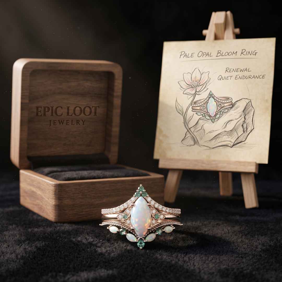 Pale Opal Bloom Ring