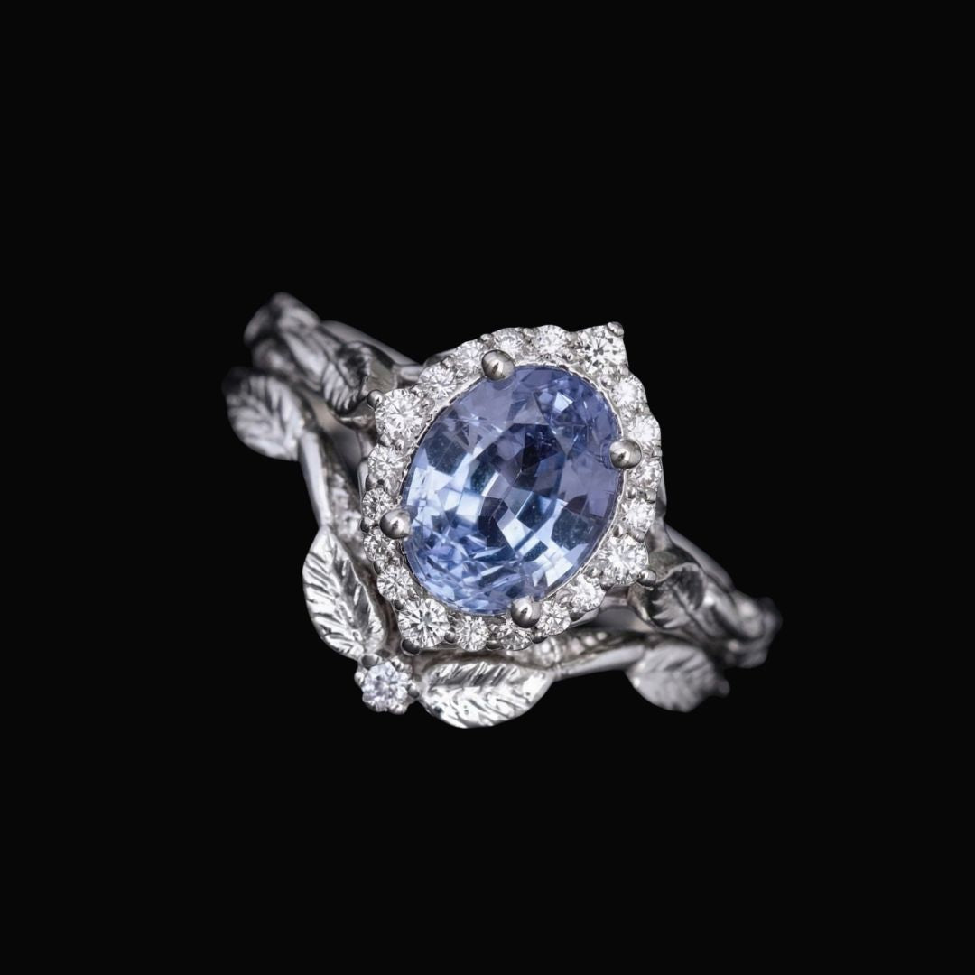 Silverleaf Sapphire Ring