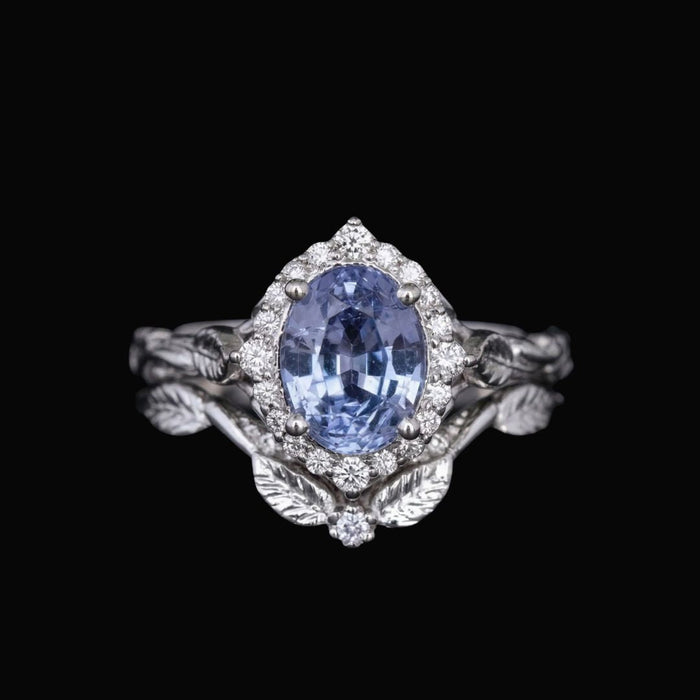 Silverleaf Sapphire Ring