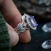 Silverleaf Sapphire Ring